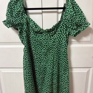 Princess Polly Green and White Mini Dress
